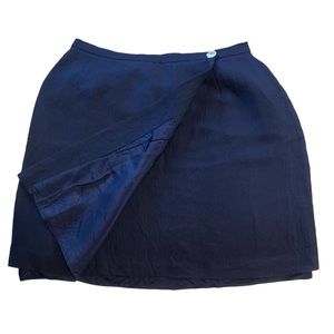 🍂 Liz Claiborne Navy Wrap Skirt